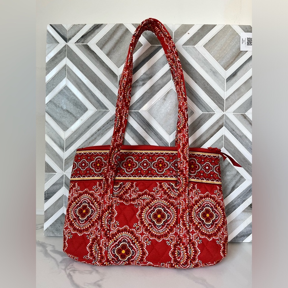 Vera Bradley Paprika Small Tote Bag in Cotton